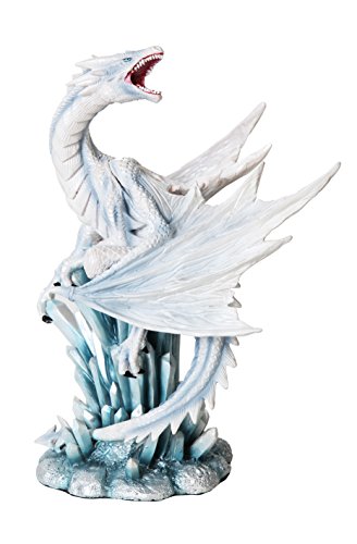 10,5 cm blanco hielo Estatua Figura decorativa dragón sobre cristal mitológica