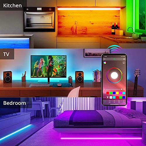 10M Tiras LED RGB 5050,COOLAPA 300 LEDs Tira LED de Luces Kit con Control Remoto IR de 40 Teclas, Adaptador de Alimentación 12V 3A,Luces Decorativas Habitacion,Decoración de Casa,Jardín, Fiesta
