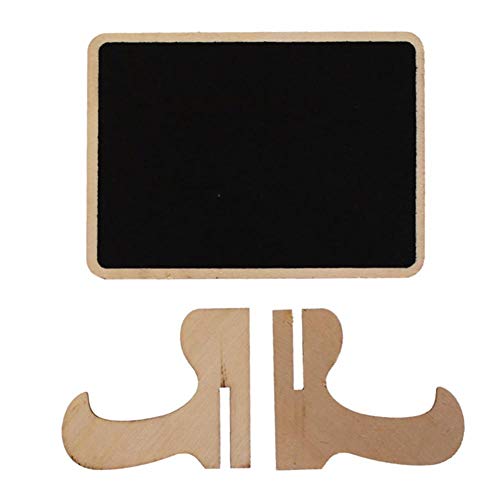 10PCS Mini Chalkboard Place Card Signs with Stand ， Tableros pequeños de Pizarra para Suministros de Catering ， Etiquetas de Alimentos ， Decoraciones para Fiestas ， Números de mesas de Bodas