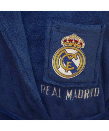 10XDIEZ Bata Real Madrid 306 Azul Royal - Medidas Albornoces/Batas Adulto - XXL (Super Super Grande)