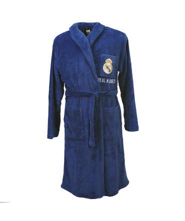 10XDIEZ Bata Real Madrid 306 Azul Royal - Medidas Albornoces/Batas Adulto - XXL (Super Super Grande)