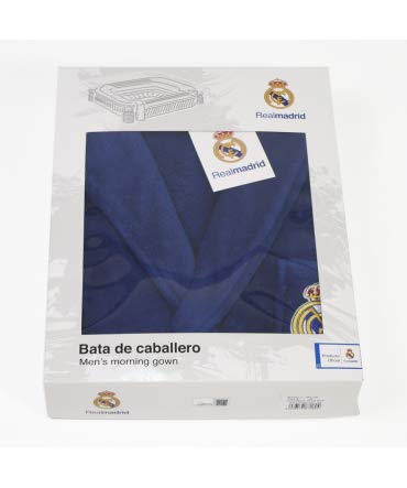 10XDIEZ Bata Real Madrid 306 Azul Royal - Medidas Albornoces/Batas Adulto - XXL (Super Super Grande)
