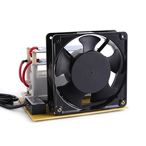 110V/220V 10g/h Generador de Ozono,Purificadores de Aire con Ozono Ventilador Ozono de Placa de Cerámica Doble con Ventilador para Secadora,Lavavajillas,Refrigerador,Purificador de Aire(EU)