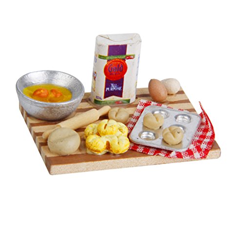 1/12 Casa de Muñecas en Miniatura Comida de Cocina Huevos Leche Pan