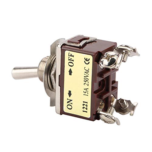 12 mm Interruptor de palanca ON-OFF de 5 posiciones, 2 posiciones, 4 clavijas, interruptor de palanca 15A para automóvil, electrodomésticos, control industrial, montaje de