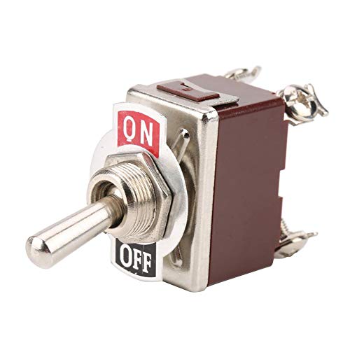 12 mm Interruptor de palanca ON-OFF de 5 posiciones, 2 posiciones, 4 clavijas, interruptor de palanca 15A para automóvil, electrodomésticos, control industrial, montaje de