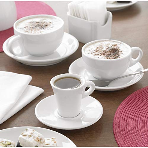 12 x Olympia porcelana Cappuccino platillos de porcelana platos cafetería Buffet