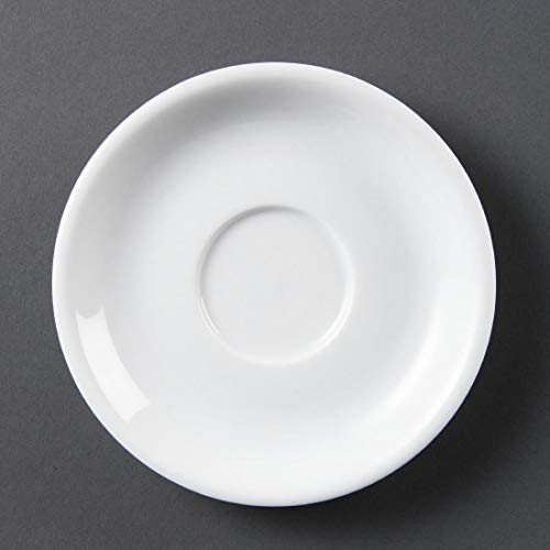 12 x Olympia porcelana Cappuccino platillos de porcelana platos cafetería Buffet