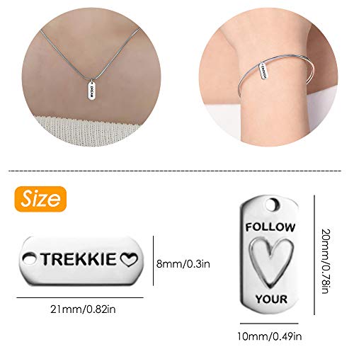 125 piezas inspiradoras cuentas de cuentas, FineGood collar de acero inoxidable encantos DIY pulsera colgante etiquetas para hacer joyas