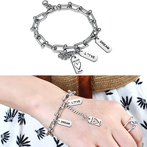 125 piezas inspiradoras cuentas de cuentas, FineGood collar de acero inoxidable encantos DIY pulsera colgante etiquetas para hacer joyas