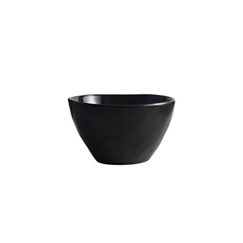 12LYN Cuenco de cerámica para el hogar, vajilla de cerámica Grande Negra Japonesa se Puede Utilizar para la Ensalada fría de Ramen de Sopa de Fideos. Tazón Grande, Tamaño [5.7in, 7in, 9in]