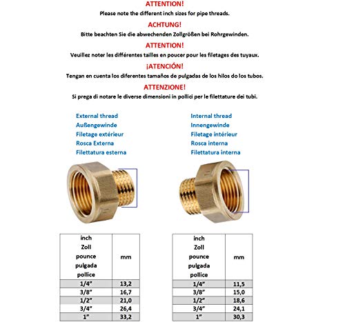 1/2"X 3/4" Calentador Seguridad presión Liberación Alivio Reductor Válvula fxf HEMBRA 6 Bar