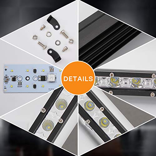 14" Ultra-Delgado 1.8" Barra de Luz LED 36W 6000K 3600LM 12 Piezas Barra LED COB Barra Antiniebla Para Trabajo Parrilla Capucha Parachoques Parachoques Delantero Parrilla Entrada Aire Rojector Led