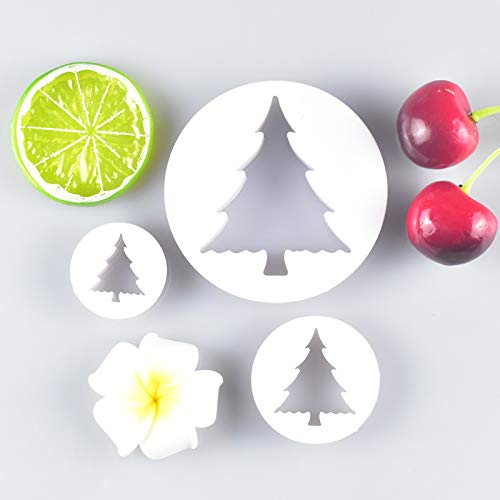 14Pcs Herramientas de decoración de Pasteles Conjunto de moldes de Árbol de Navidad Muñeco de Nieve Campana Reno Copo de Nieve, para Fondant, azúcar de Almendra, Galletas de almíbar, Chocolate