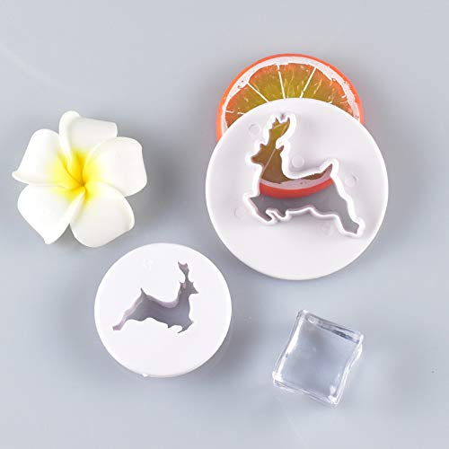 14Pcs Herramientas de decoración de Pasteles Conjunto de moldes de Árbol de Navidad Muñeco de Nieve Campana Reno Copo de Nieve, para Fondant, azúcar de Almendra, Galletas de almíbar, Chocolate