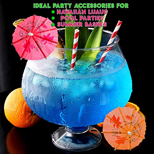 150 Sombrillas de Papel de Cóctel Paraguas de Papel Decorativas para Bebidas Tropicales, Etiquetas de Frutas, Etiquetas de Vino - Decoración de Cócteles y Fiestas en La Playa y Piscina