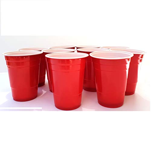 16 oz – 10 tazas desechables rojas americanas – para todas las bebidas – no necesita limpieza – borde fuerte y base estable
