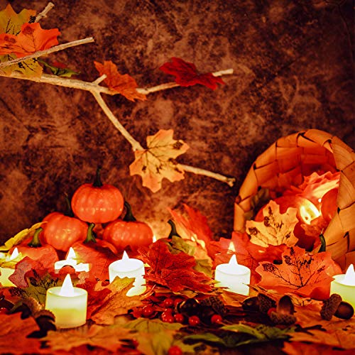 162 Piezas Conjuntos de Fruta Nuez Realista, incluye Mini Calabaza Artificial, Hojas de Arce de Simulación, Bellota Falsa, Bayas Realistas para Decoración de Halloween Acción de Gracias Fiesta de Casa