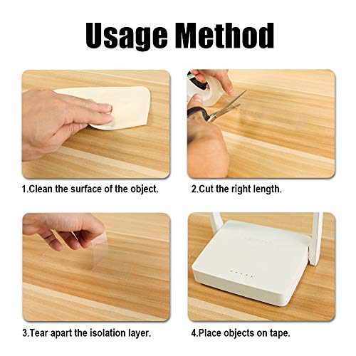 16.4ft/5M Cinta Adhesiva de Doble Cara - Cinta Doble Cara,Lavable Adhesivo Cinta Nano Tape,Cinta Lavable,Reutilizable,para Pared,Cocina,Alfombra,Fijación de Fotos