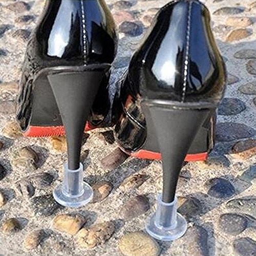 18 Pares Protector de Tacón Alto Zapatos Mujer Tacos de Tacón para Caminatas Compras Bodas (Tamaños S/M/L) Protegen los Tacones del Césped Grava Ladrillos Grietas