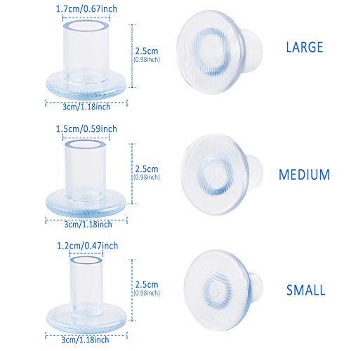 18pares Protectores Tacones Protectores Zapatos de Mujer, Protector de Tacón Alto Tacos para Tacones Protectores Tacones Boda Cesped (Transparente, 3 Tamaños: S,M,L)