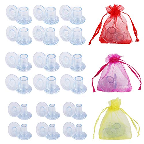 18pares Protectores Tacones Protectores Zapatos de Mujer, Protector de Tacón Alto Tacos para Tacones Protectores Tacones Boda Cesped (Transparente, 3 Tamaños: S,M,L)