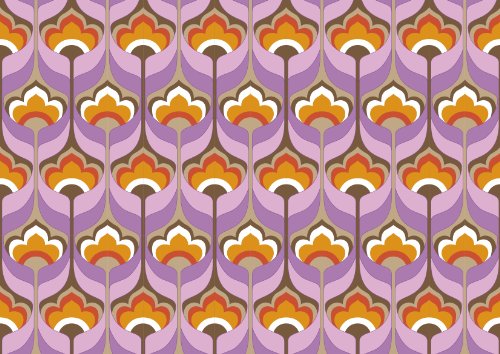 1970s Patterns: Placemat Pad: Paper Placemat Pads