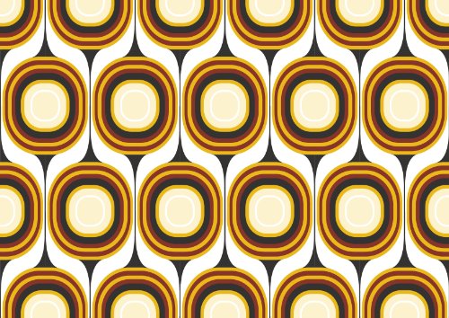 1970s Patterns: Placemat Pad: Paper Placemat Pads