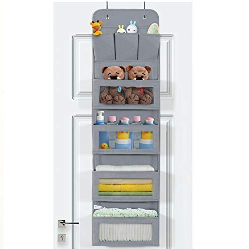 1EasyLife Organizador de Pared Colgante sobre la Puerta Organizador de Montaje en Pared Estantes Colgantes, Organizador de Almacenamiento Colgante 3 Bolsillos más pequeños 4 más Grandes