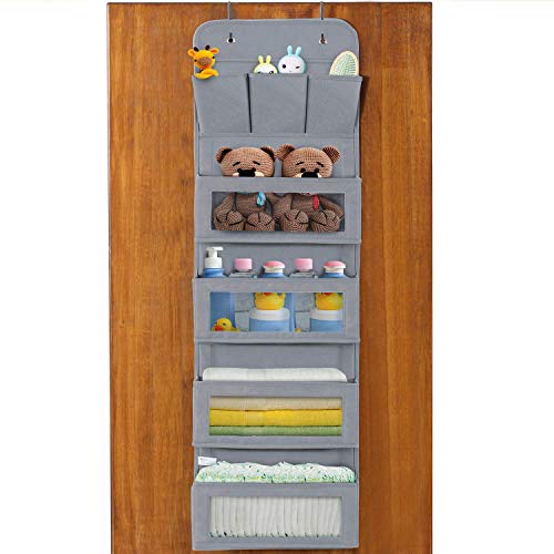 1EasyLife Organizador de Pared Colgante sobre la Puerta Organizador de Montaje en Pared Estantes Colgantes, Organizador de Almacenamiento Colgante 3 Bolsillos más pequeños 4 más Grandes