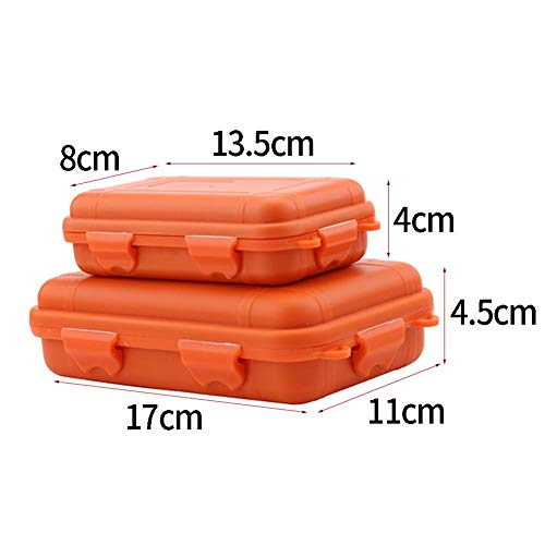 1PC Caja de Almacenamiento de Supervivencia al Aire Libre Caja de plástico a Prueba de Golpes a Prueba de choques A Prueba de Agua Caja de Transporte para Actividades(L-Orange)