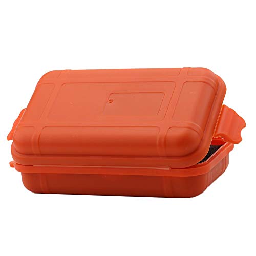 1PC Caja de Almacenamiento de Supervivencia al Aire Libre Caja de plástico a Prueba de Golpes a Prueba de choques A Prueba de Agua Caja de Transporte para Actividades(L-Orange)