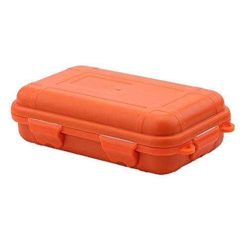 1PC Caja de Almacenamiento de Supervivencia al Aire Libre Caja de plástico a Prueba de Golpes a Prueba de choques A Prueba de Agua Caja de Transporte para Actividades(L-Orange)