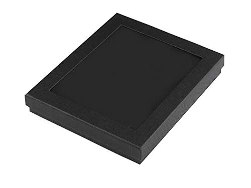 1pc Negro de la Joyería Caja de cartón Con Tapa Transparente 3x16x19cm Collar, Caja de Regalo, Regalo de Cumpleaños, Regalo de Agradecimiento, Cajas, Embalaje de Regalo
