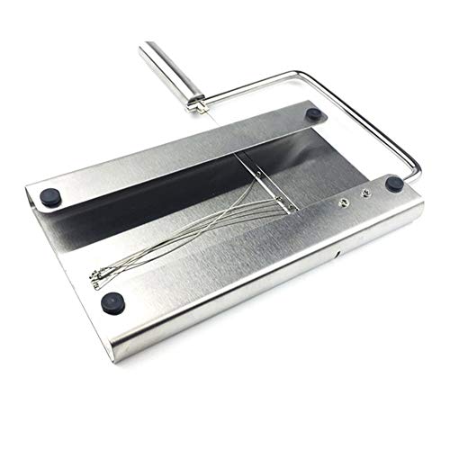 1pc Queso Máquina De Cortar Alambre De Acero Inoxidable Cortador De Mantequilla con El Servicio a La Junta para Curado Y Semi Queso Duro Salchichas Mantequilla 5 Cables Incluidos