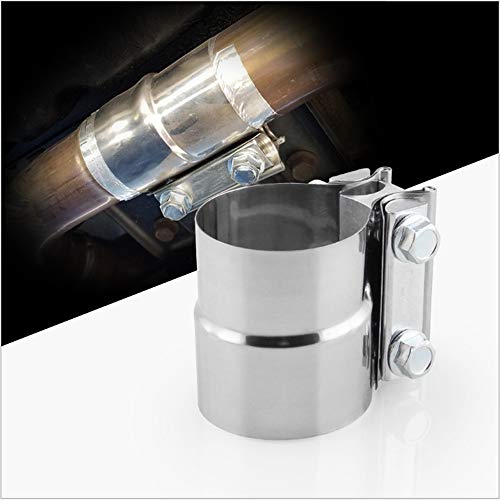 1x Abrazadera de escape 57mmx63mm [2.25 '' x2.5 ''] Conector de tubo Steel Steel Clam Joiner Versión para trabajo pesado