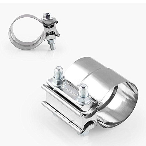 1x Abrazadera de escape 57mmx63mm [2.25 '' x2.5 ''] Conector de tubo Steel Steel Clam Joiner Versión para trabajo pesado