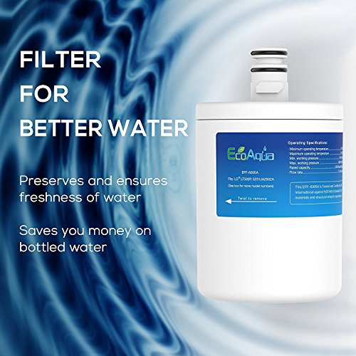 1x EcoAqua EFF-6005A Compatible LG LT500P - 5231JA2002A - 5231JA2002A-S filtro GRP207NGU Nevera