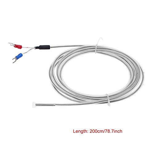 2-cables PTFE Termopar Sondas de Termopar Tipo K Resistencia a Corrosión a Prueba