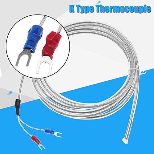 2-cables PTFE Termopar Sondas de Termopar Tipo K Resistencia a Corrosión a Prueba