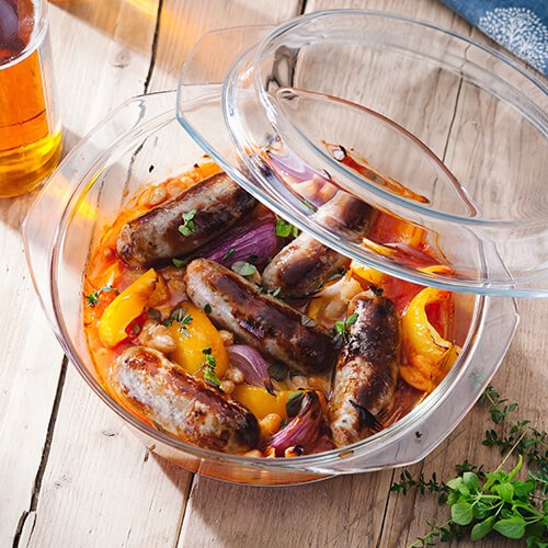 (2 Lt Capacity) - Judge Borosilicate Glass Casserole Oven Baking Roasting Dish Safe Up To 240oC (2 Lt Capacity)