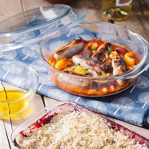 (2 Lt Capacity) - Judge Borosilicate Glass Casserole Oven Baking Roasting Dish Safe Up To 240oC (2 Lt Capacity)