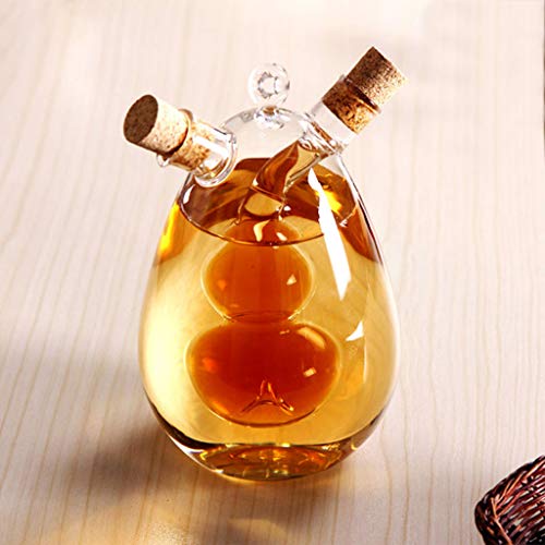 2-Outlet 350ml Anti-Leak botellas de la especia ollas de aceite de vidrio sellado botella salsa salsa de vinagre botella olla de pulverizador de aceite de oliva
