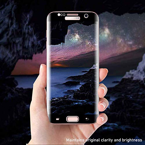 [2 Pack] Amonke Protector de Pantalla para Samsung Galaxy S7 Edge Cristal Templado, 3D Curvado Completa Cobertura, 9H Dureza, Anti-Huella, Vidrio Templado Screen Protector para Galaxy S7 Edge