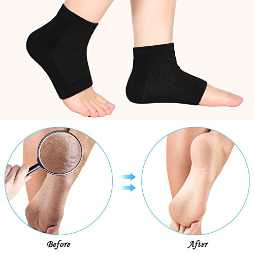 2 Pares de Calcetines Suaves de Gel Humectante para Recuperación y Suaviza de Piel Seca Agrietada de Pies, Hidratante Cuidado de los pies Exfoliante Dry Heel Pedicura.