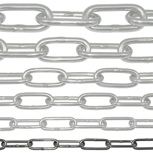 2 piezas 2 Meter 3 mm de grosor cadena de acero inoxidable V4 A long-linked por nietfullthings en una sola pieza – ancla cadena DIN 5685 DIN 763 Meterware Niro Inox de acero inoxidable