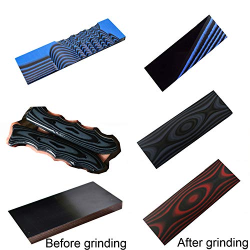 2 Piezas G10 Cuchillos Escamas maneja Material, Cuchillos Espada DIY lajes apretar Material de la losa Micarta (Negro&Rojo)