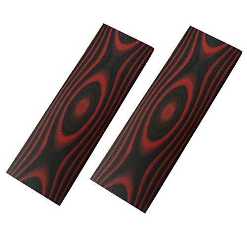 2 Piezas G10 Cuchillos Escamas maneja Material, Cuchillos Espada DIY lajes apretar Material de la losa Micarta (Negro&Rojo)