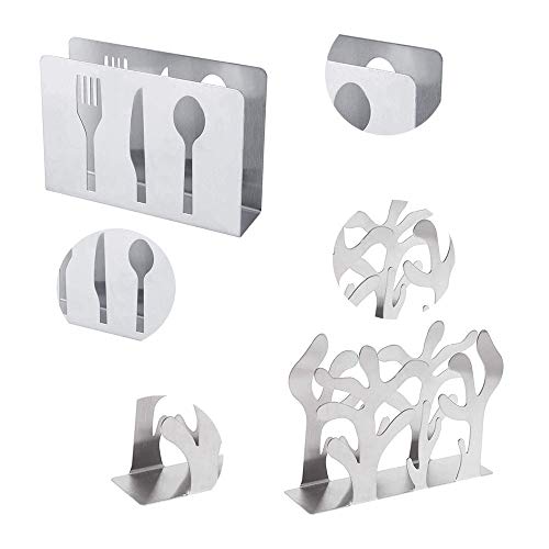2 Piezas Servilletero de Acero Inoxidable Soporte,Soporte para Servilletas de Cocina,Porta Servilletas De Papel Pequeño, Aplicar para Encimeras de Cocina, Mesas de Comedor, Mesas de Picnic