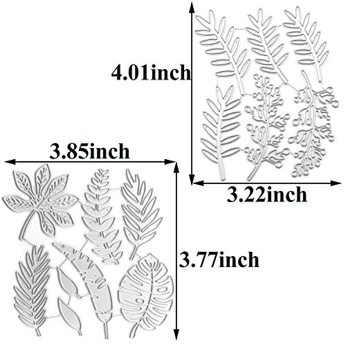 2 Piezas Troqueles Scrapbooking Troqueles de Corte Metal Plantillas de Hojas para Scrapbooking Álbum de Bricolaje Tarjetas De Papel Álbumes de Recortes Manualidades Relieve